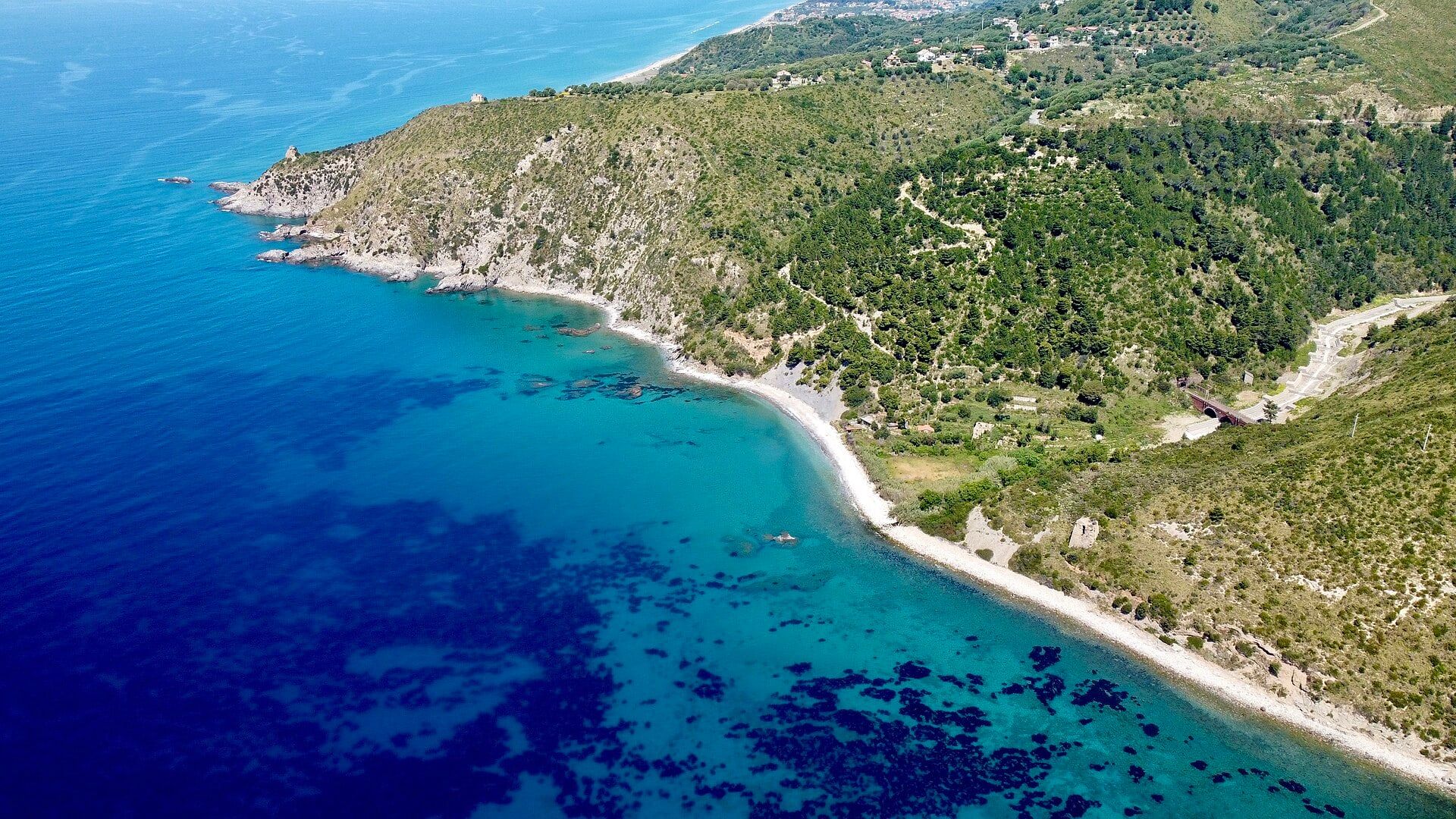 La costa del Parco a Punta del Telegrafo, Ascea